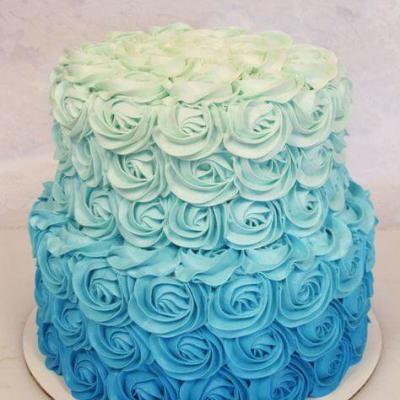 Blue Ombre Cake