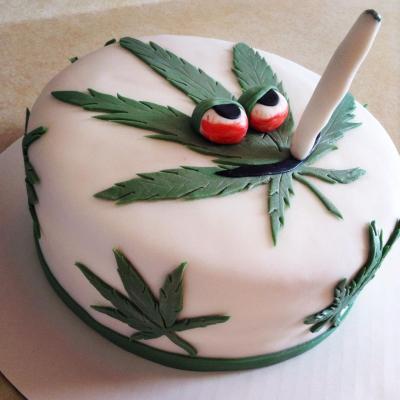 Marijuana/ weed theme Cake